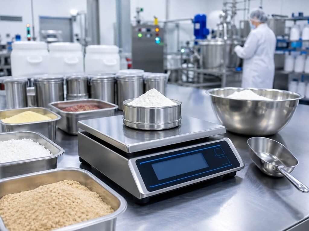 Timbangan Formulasi untuk Kontrol Penimbangan Bahan Baku Produksi